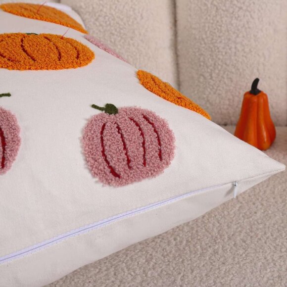 Halloween / Thanksgiving Pillow Case Set of 2 Embroidered Quality Design Tosleo - Picture 5 of 13